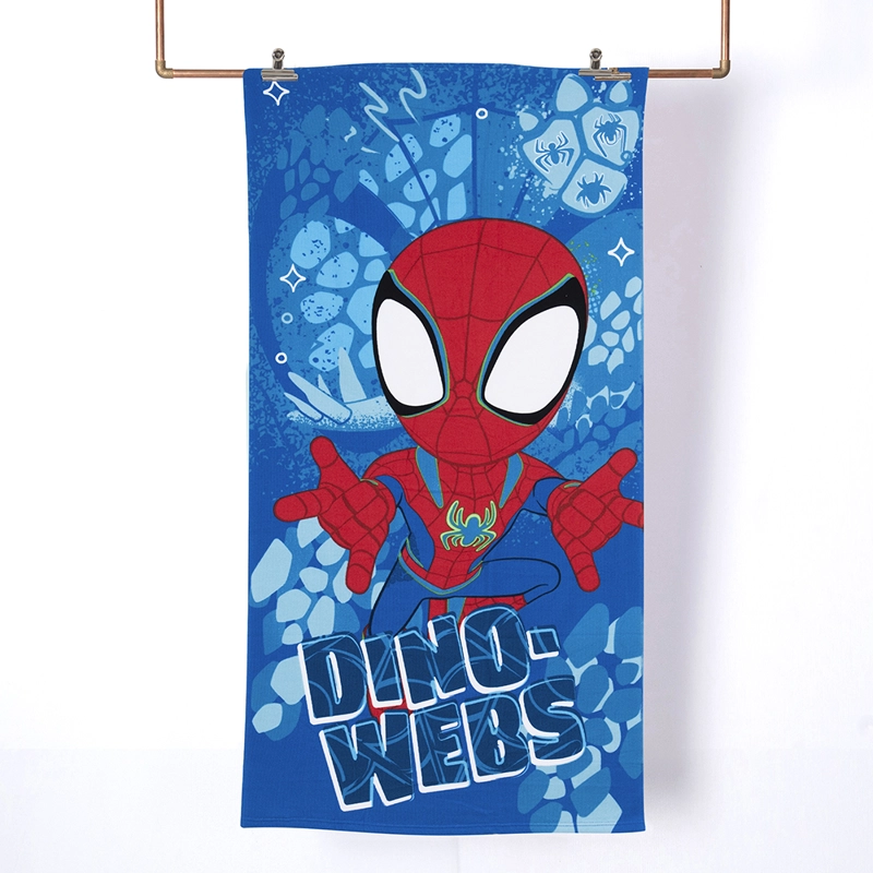 TOALLA PLAYA C/BOLSO 70X140 + 33X42 SPIDERMAN DINO - 1