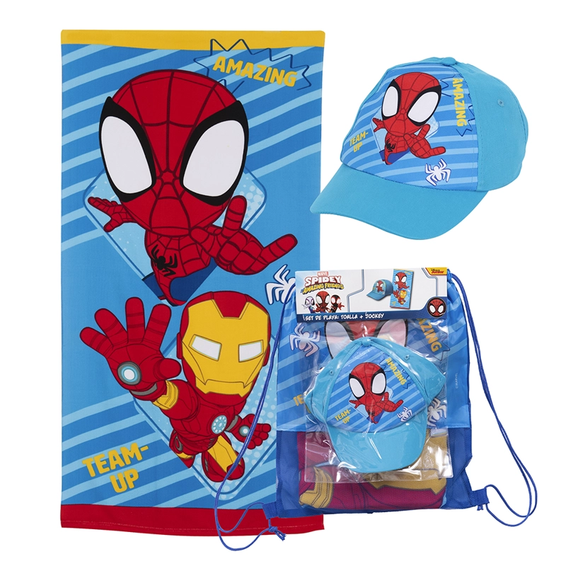 SET TOALLA PLAYA 70X140 CMS + JOCKEY SPIDERMAN POD - 1