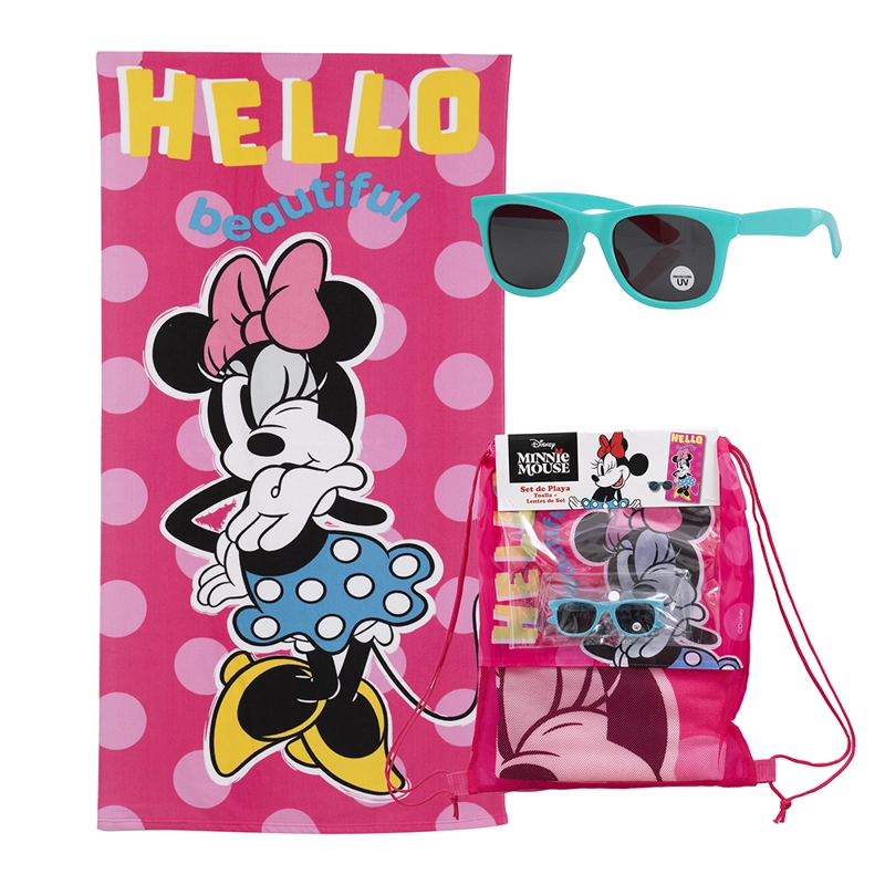 SET TOALLA 70X140 CMS + LENTES DE SOL MINNIE HELLO - 1