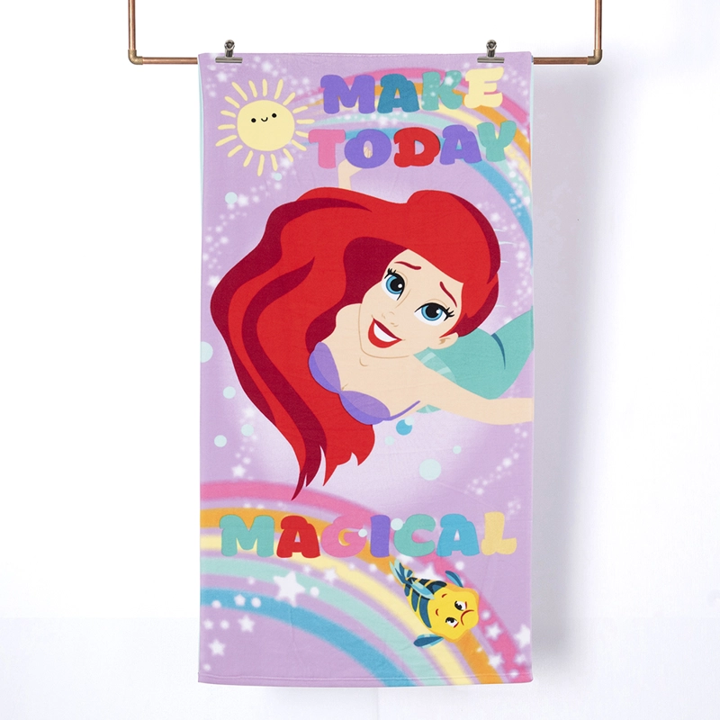 TOALLA PLAYA C/BOLSO 70X140 + 33X35 PRINCESA MAGICAL - 1
