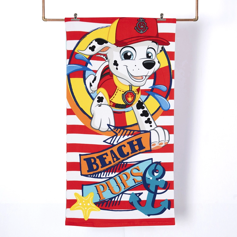 TOALLA PLAYA C/BOLSO 70X140 + 33X42 P. PATROL NIÑO BEACH - 1