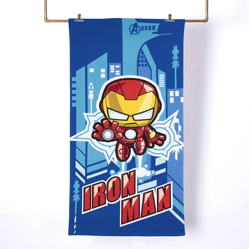 TOALLA PLAYA C/BOLSO 70X140 + 33X42 AVENGERS IRON - 1