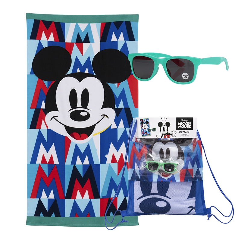 SET TOALLA 70X140 CMS + LENTES DE SOL MICKEY CARA - 1