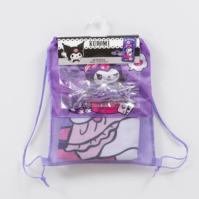 SET TOALLA 70X140 CMS + LENTES DE AGUA KUROMI MORA - 4