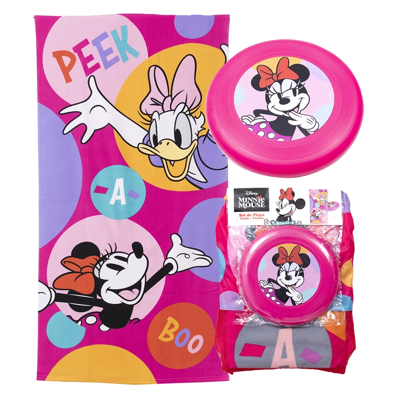 SET TOALLA 70X140 CMS + FRISBIT MINNIE PEEK - 1