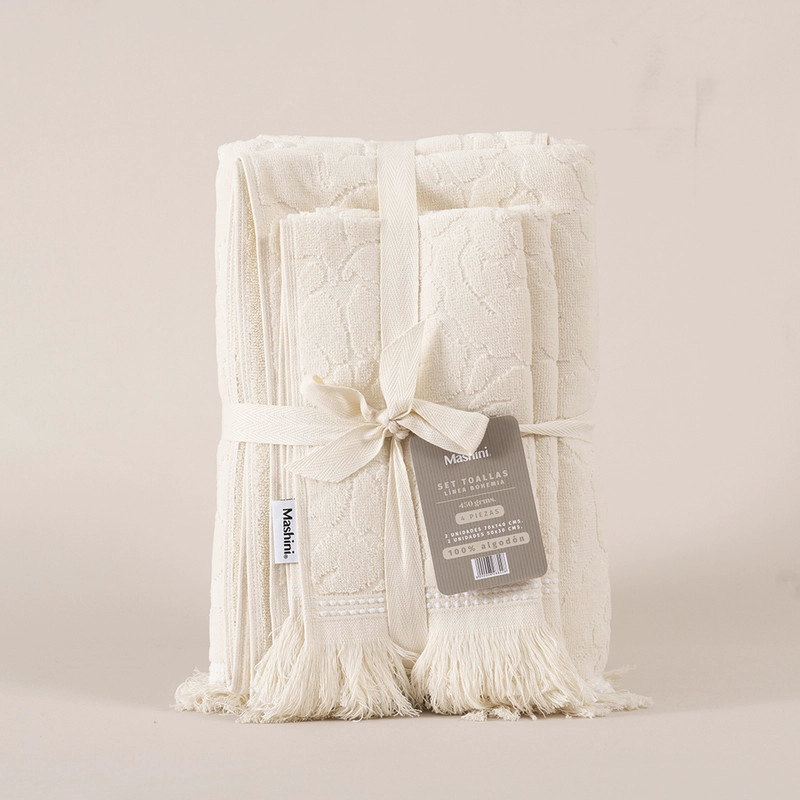 SET 4 TOALLAS BOHEMIA 430 G/M2 CRUDO - 3