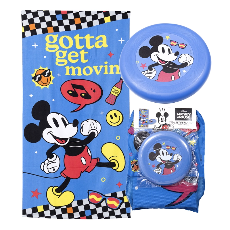 SET TOALLA 70X140 CMS + FRISBIT MICKEY MOVIN - 1