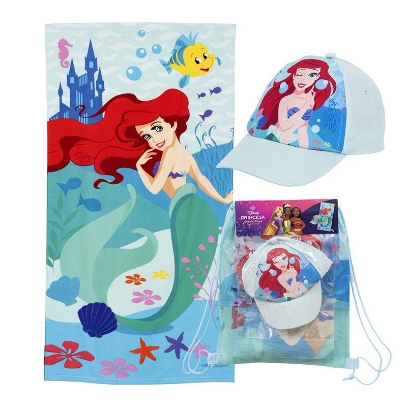 SET TOALLA PLAYA 70X140 CMS + JOCKEY PRINCESS MAR - 1