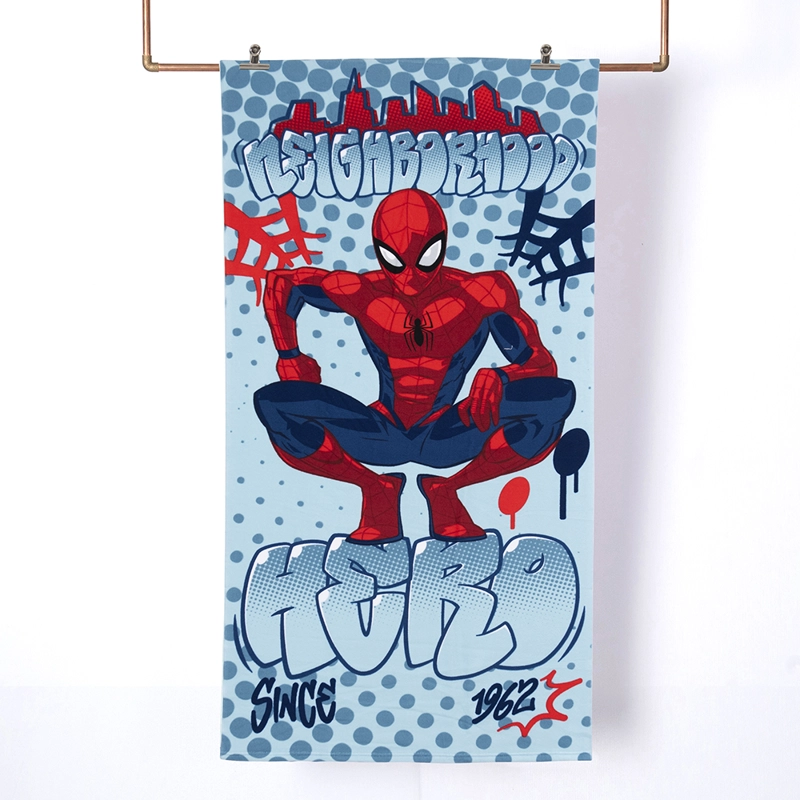 TOALLA PLAYA C/BOLSO 70X140 + 33X42 SPIDERMAN HERO - 1