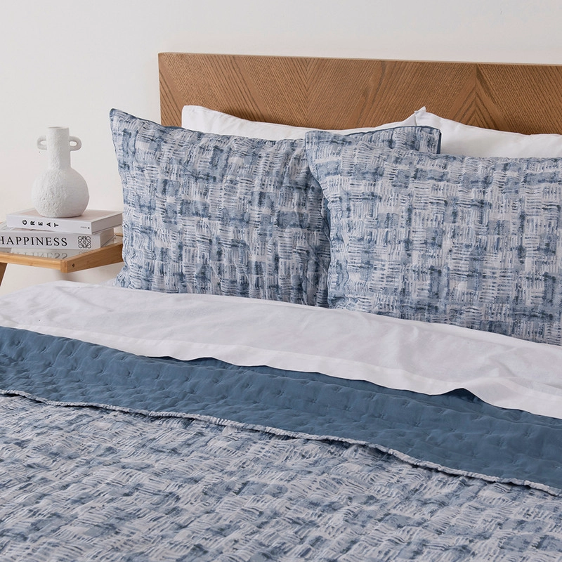 QUILT MALLORCA ESTAMAPDO 2 PLAZAS BLAU - 2