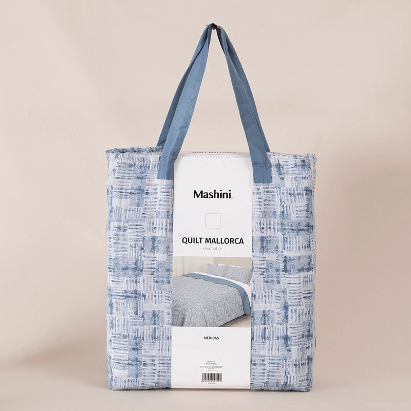 QUILT MALLORCA ESTAMAPDO 2 PLAZAS BLAU - 4