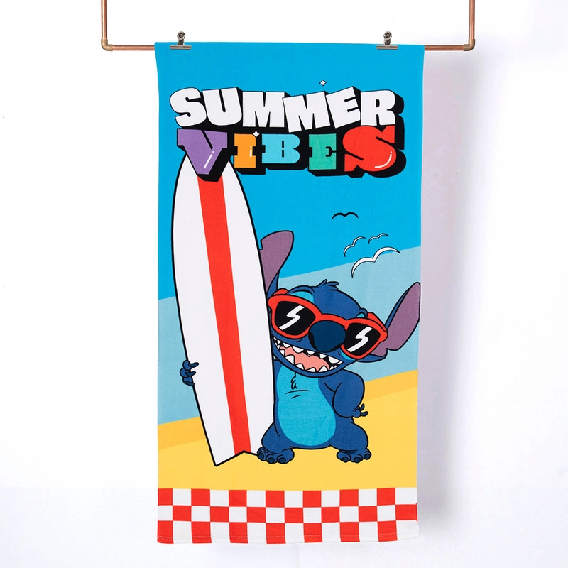 TOALLA PLAYA C/BOLSO 70X140 + 33X32 STITCH SURF - 1