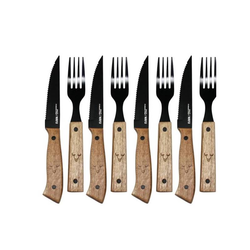 SET CUCHILLOS Y TENEDORES PRM 8 PCS WAYU - 1