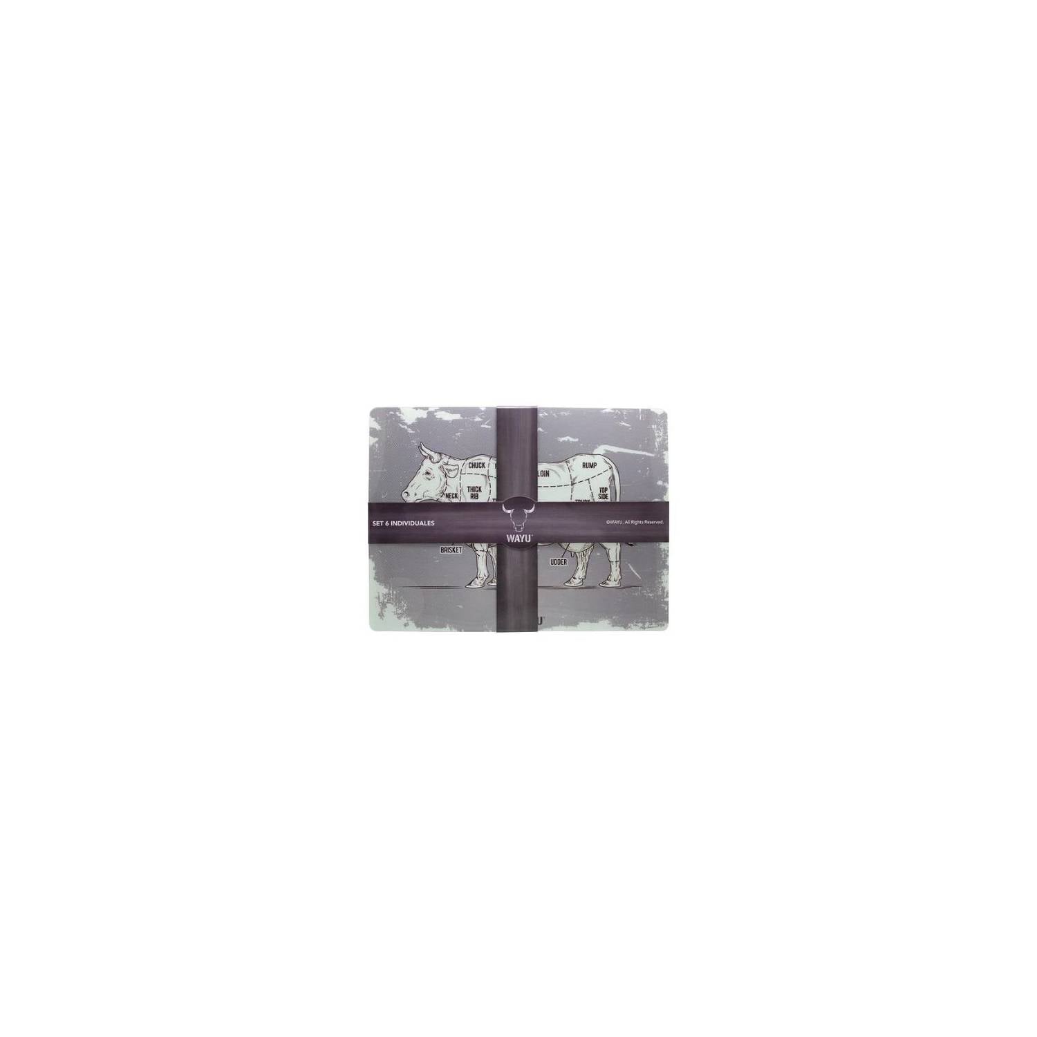 SET 6 INDIVIDUALES WAYU PVC - 1