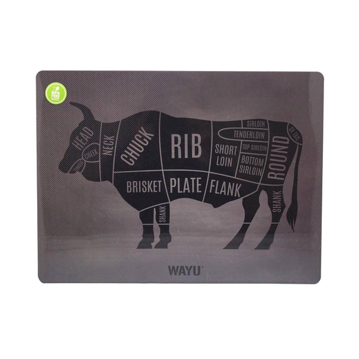 INDIVIDUAL PVC CORTES BLACK WAYU - 1