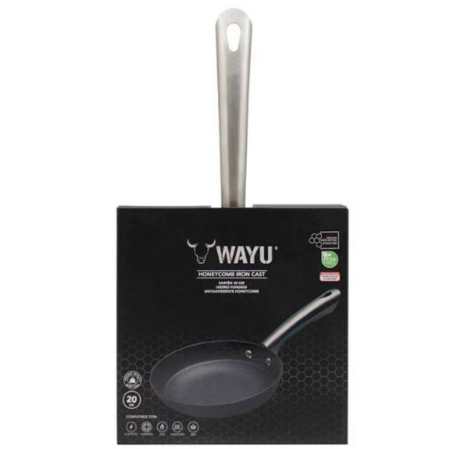 SARTEN 20 CM IRON CAST HONEYCOMB WAYU - 3