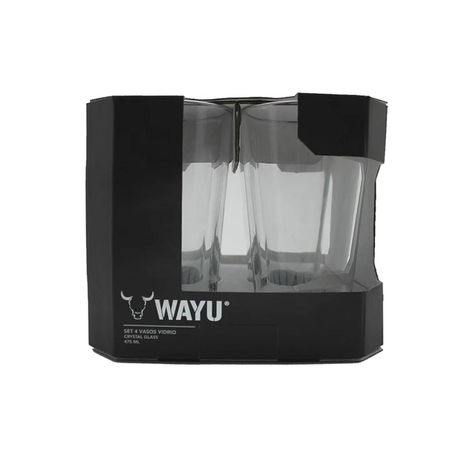 SET 4 VASOS VIDRIO WAYU - 3