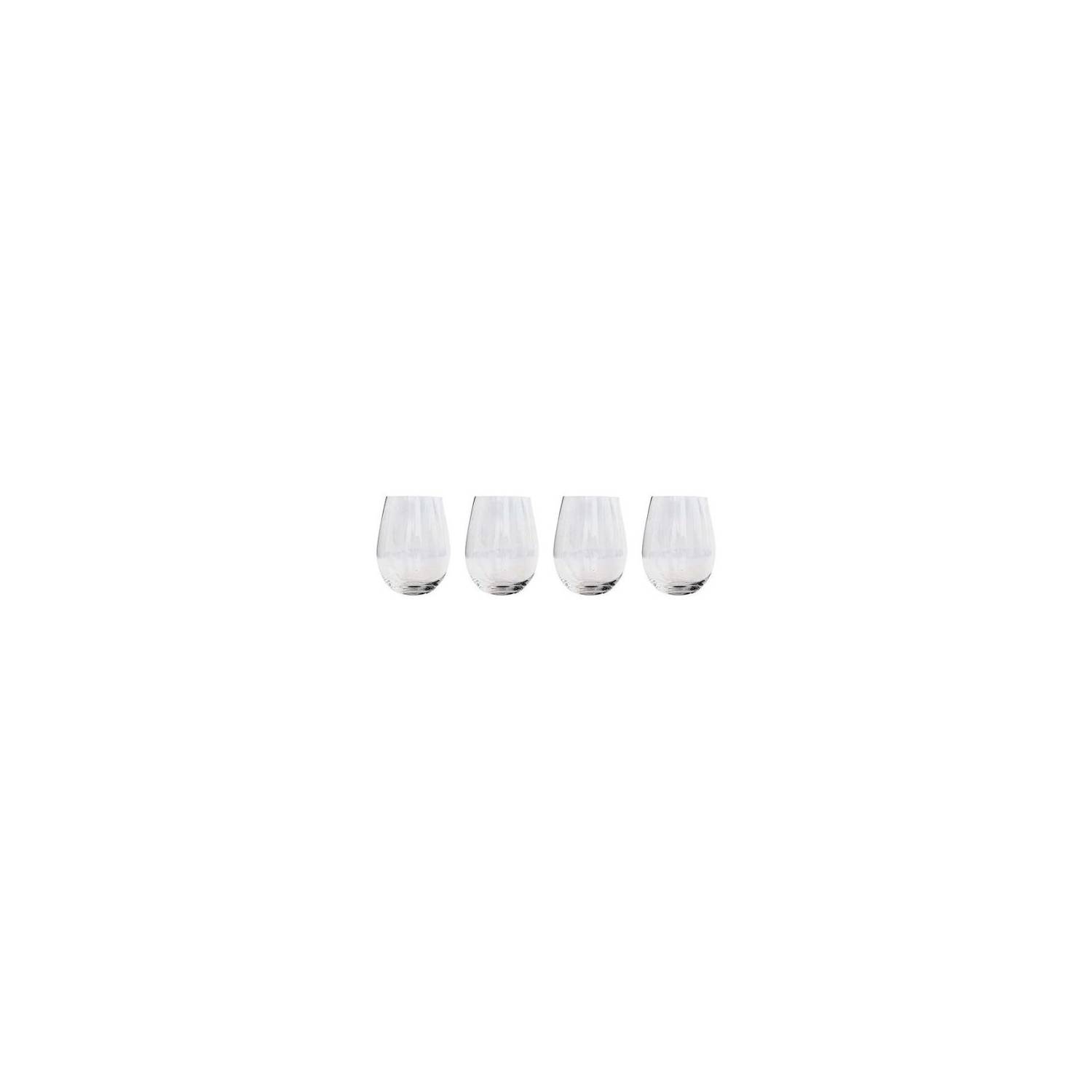 SET 4 VASOS REDONDOS VIDRIO WAYU - 1