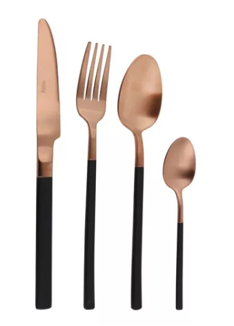 SET 24 PIEZAS DE CUBIERTOS CUBERTERIA BISTRÓ COPPER - 2