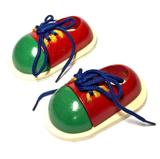 ZAPATO DIDÁCTICO JUGUETE MADERA - 1