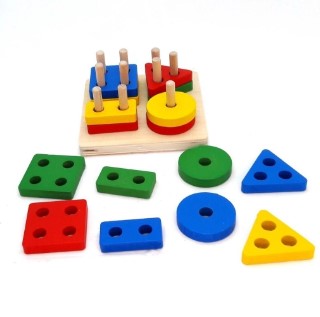 JUGUETE MINI ENCAJE Y DIFICULTAD JUGUETE DIDÁCTICO DE MADERA - 2