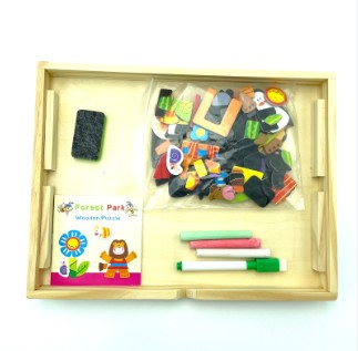 PIZARRA MAGNETICA 3EN1 FIGURAS EDUCATIVA MADERA - 2