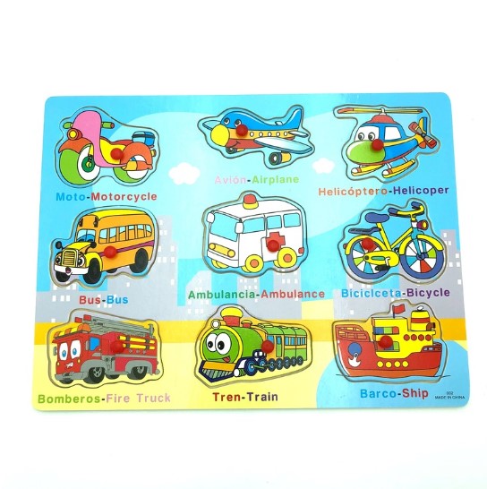 ROMPECABEZA DIDACTICO DE MADERA PARA NIÑOS MODELOS SURTIDOS - 4