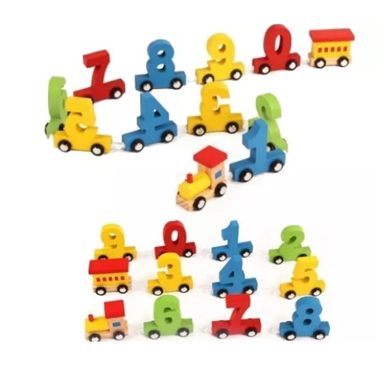 JUEGO TREN DE LOS NÚMEROS DIDÁCTICO DE MADERA - 2