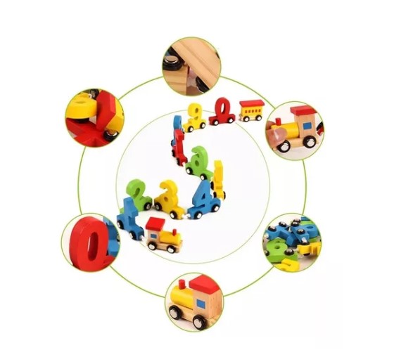 JUEGO TREN DE LOS NÚMEROS DIDÁCTICO DE MADERA - 3