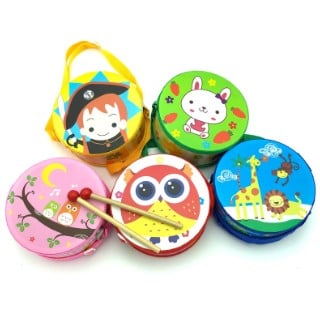 TAMBOR MUSICAL MADERA PARA NIÑOS Y BEBÉS - 1
