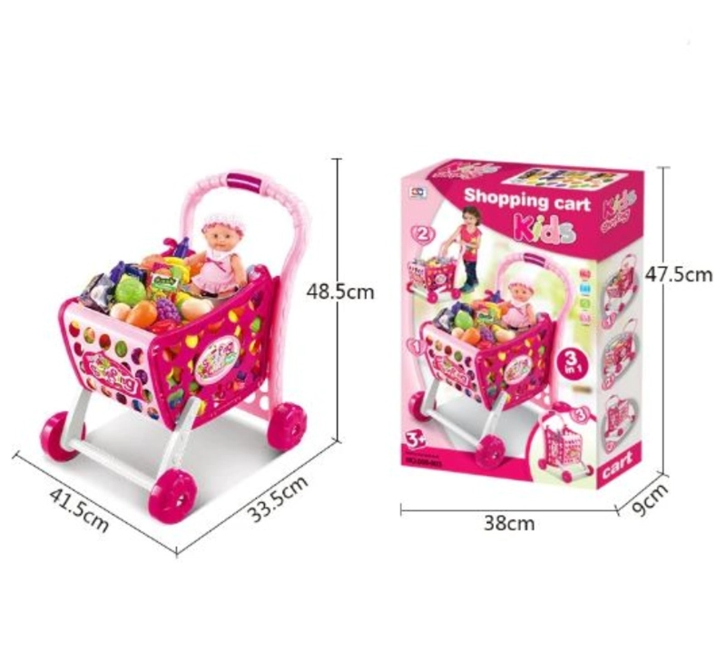 CARRITO SUPERMERCADO MUSICAL FUCSIA - 2
