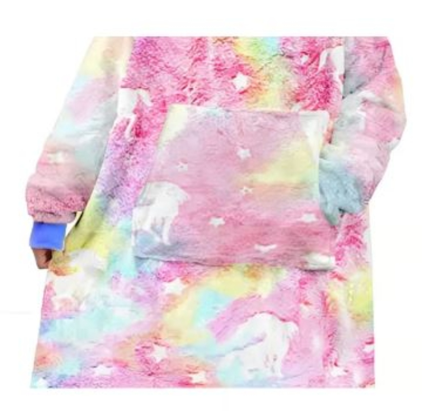 POLERÓN DE FRANELA CON CAPUCHA PARA NIÑOS LUMINOSO DISEÑOS - MULTICOLOR - 2