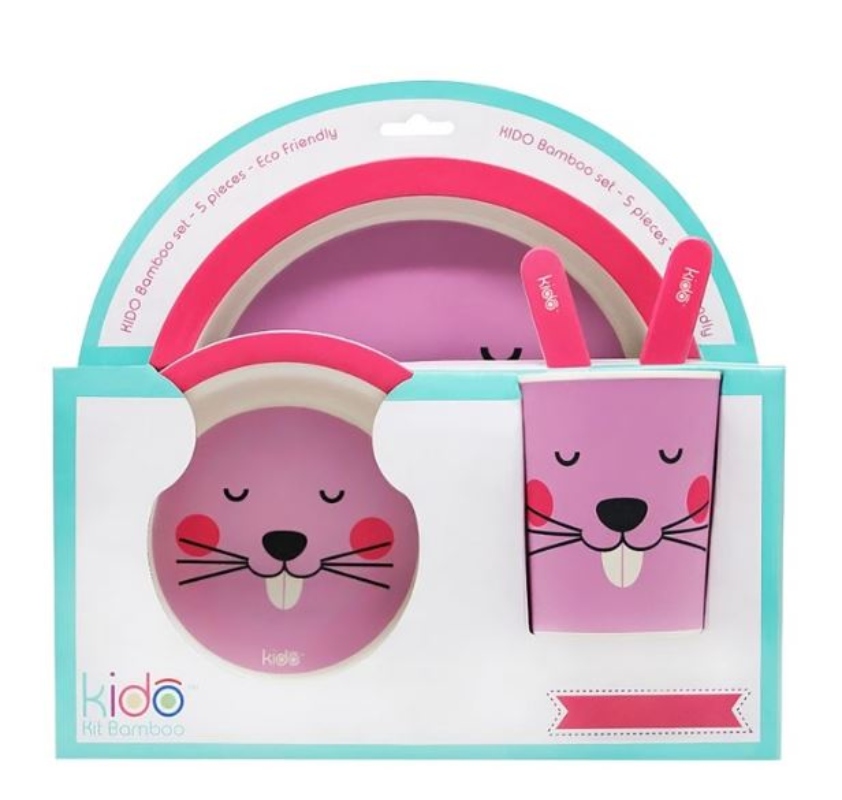 SET BAMBU KIDO - ROSADO - 3
