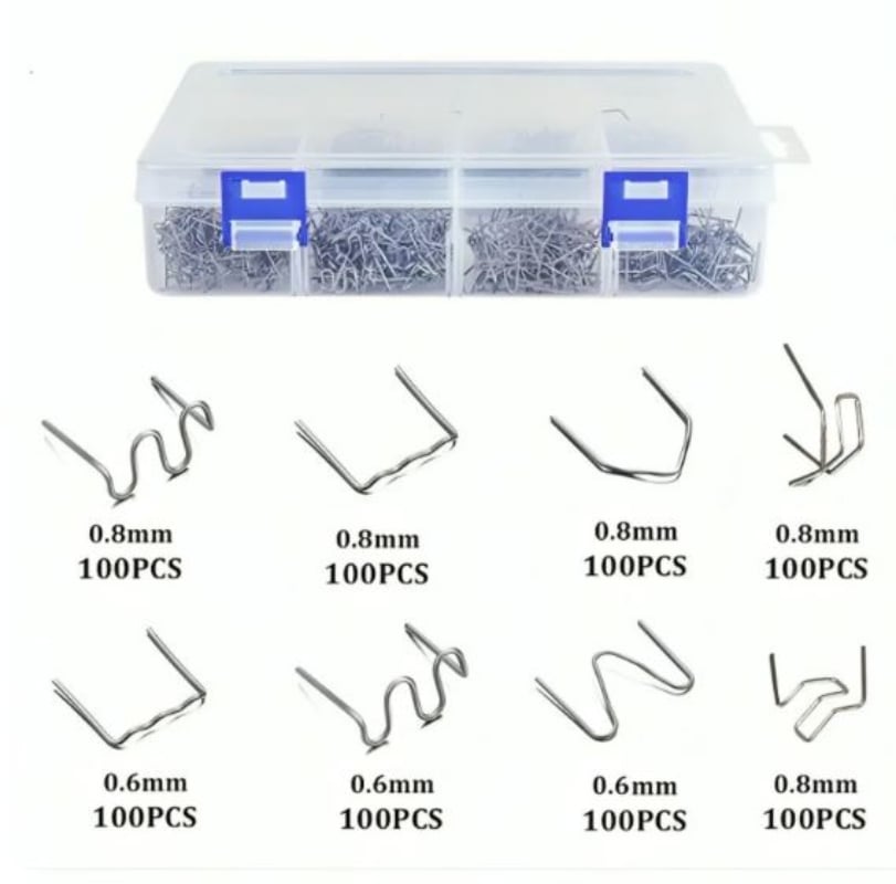 KIT DE GRAPAS PARA SOLDADORA REPARACION DE PLASTICOS 800 PCS - 2