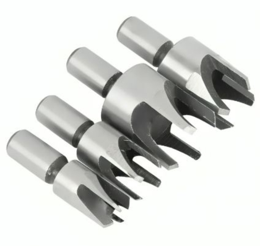 SET 4 BROCAS CORTADORAS DE TAPÓN O TARUGO PARA MADERA - 1