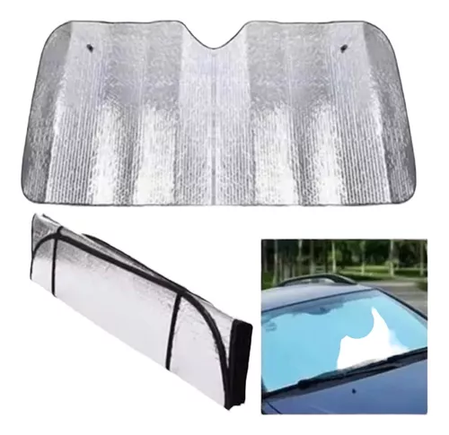 PARASOL PARA AUTO PARABRISA REFLECTANTE MEDIDA 140 X 70 CM EN BOLSA - 1