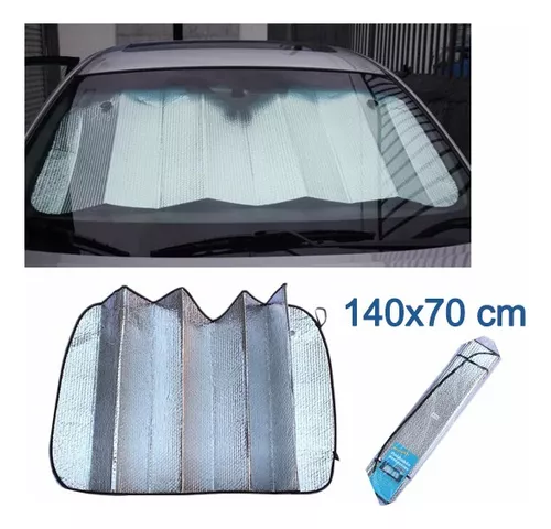 PARASOL PARA AUTO PARABRISA REFLECTANTE MEDIDA 140 X 70 CM EN BOLSA - 2