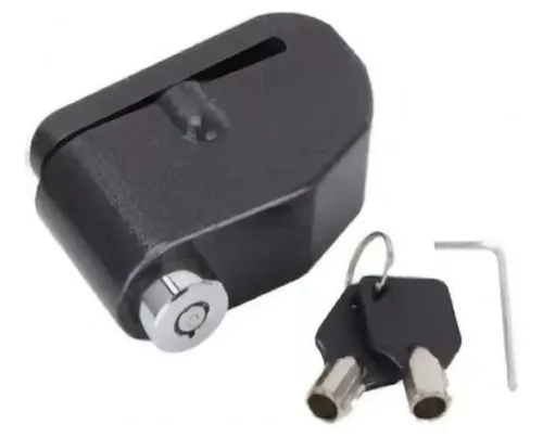 CANDADO PARA FRENO DISCO CON ALARMA MOD.WR71 U-KNOW CON 2 LLAVES 6MM 3 COLORES EN BLISTER - 4