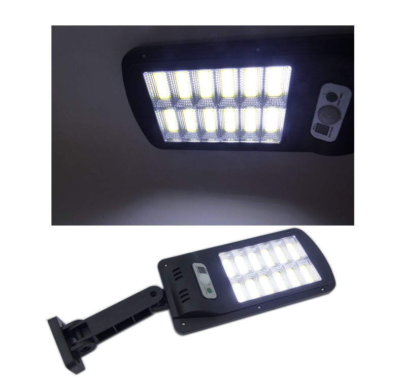 FOCO MINI SOLAR PARA PARED LED COB LUZ BLANCA CON 12 PLACAS,SENSOR,CONTROL 11 X 26CM EN CAJA - 2