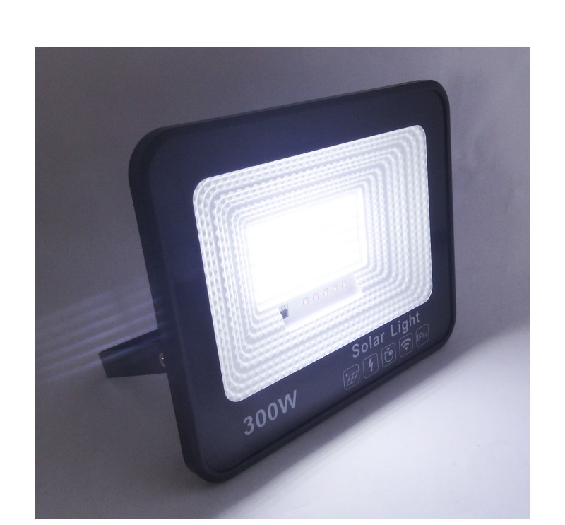 PROYECTOR SOLAR LED 300W CON PANEL SOLAR PVC 108 LED CONTROL REMOTO 26X21CM - 2