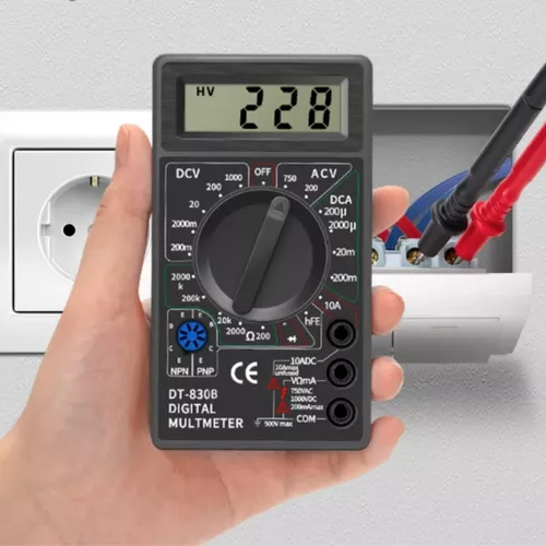 TESTER DIGITAL DT-830B CLASICO NEGRO CAJA - 3
