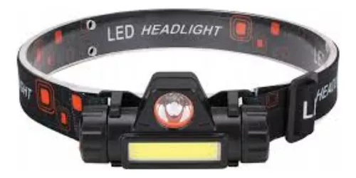 LINTERNA MINERO 1 LED Y 1 LED COB CON IMAN USB MICRO 5 PIN RECARGABLE EN CAJA - 4