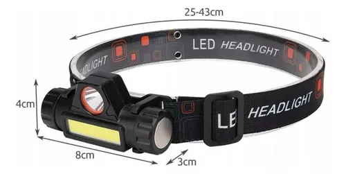 LINTERNA MINERO 1 LED Y 1 LED COB CON IMAN USB MICRO 5 PIN RECARGABLE EN CAJA - 5