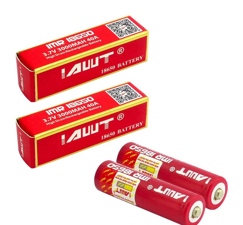 GENÉRICO PILA AWT PUNTA 18650 SET X 2 PCS 3.7V RECARGABLE 3.000 MAH ROJA