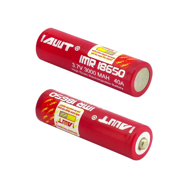 PILA AWT PUNTA 18650 SET X 2 PCS 3.7V RECARGABLE 3.000 MAH ROJA - 2
