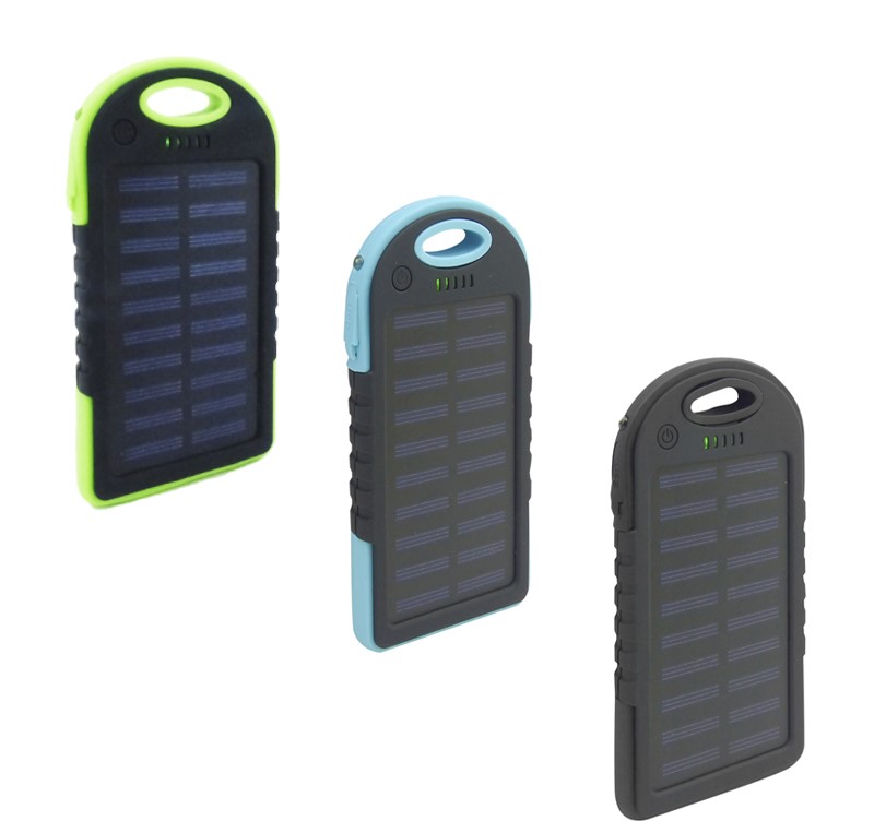BATERIA EMERGENCIA SOLAR PARA SMARTPHONE 2 USB 5.000 AMP - 2