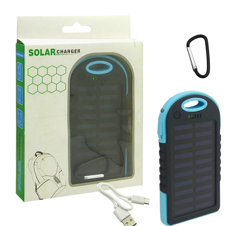 BATERIA EMERGENCIA SOLAR PARA SMARTPHONE 2 USB 5.000 AMP - 3
