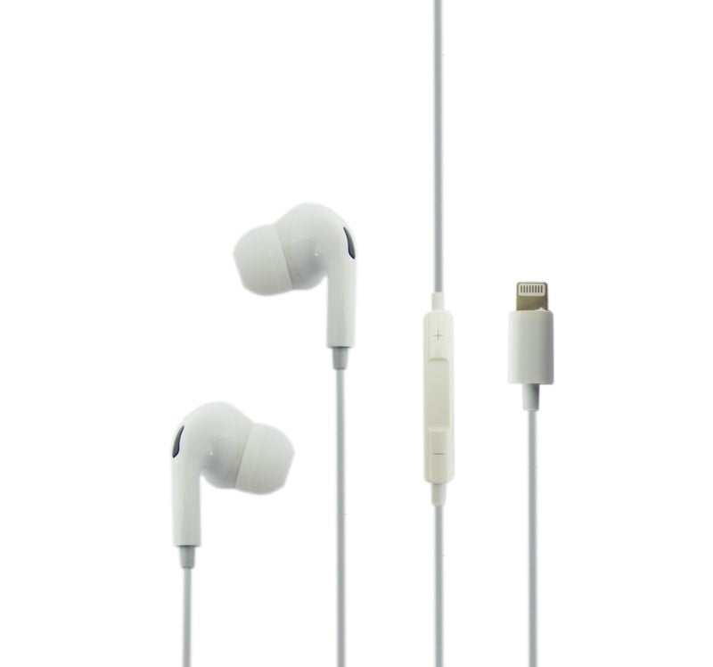 AUDIFONO IN EAR CON MICROFONO MOD.PRO SUPER BASS LIGHTNING BLUETOOTH PARA IPHONE BLANCO - 1