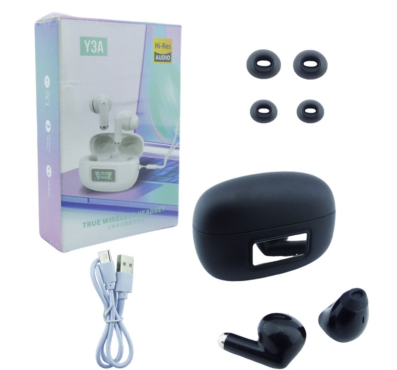 AUDIFONO TRUE WIRELESS BLUETOOH MOD.Y3A CON PANTALLA LED CARGADOR MAGNETICO - 3