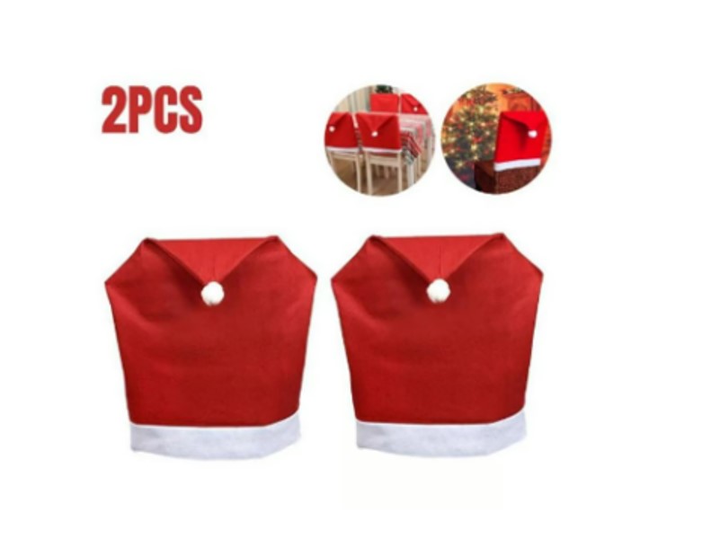 PACK 02 FUNDAS DE NAVIDAD FORRO PARA SILLA - 1